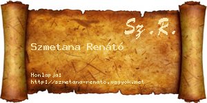 Szmetana Renátó névjegykártya